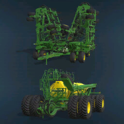 John Deere C850 Air Cart And P576 Air Hoe Drill