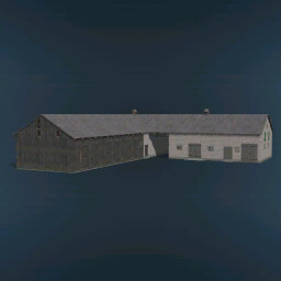 L-shaped Cowshed With Barn