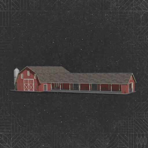 US Cow Barn With Vector