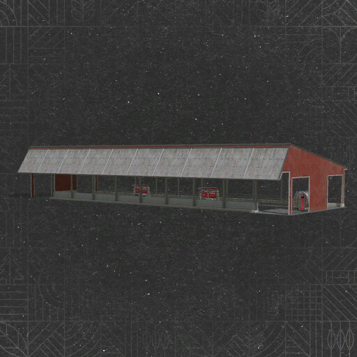 US Cow Barn With Milk