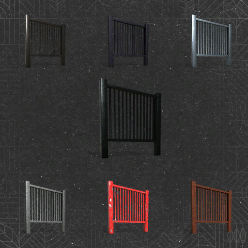 Metal Fence With Gates Pack