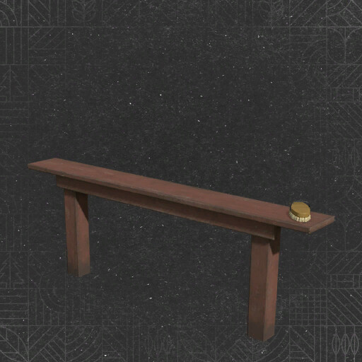 Bench With Horse Brush Holder