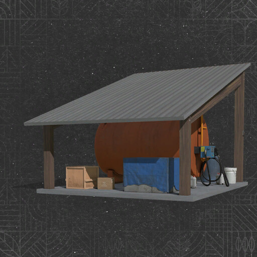 Small Covered Fuel Tank