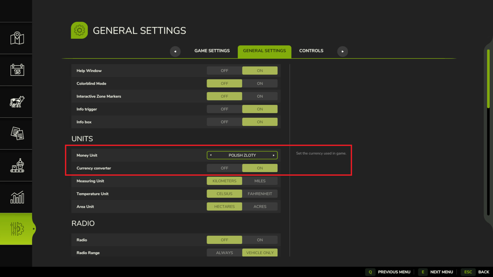 Additional Currencies