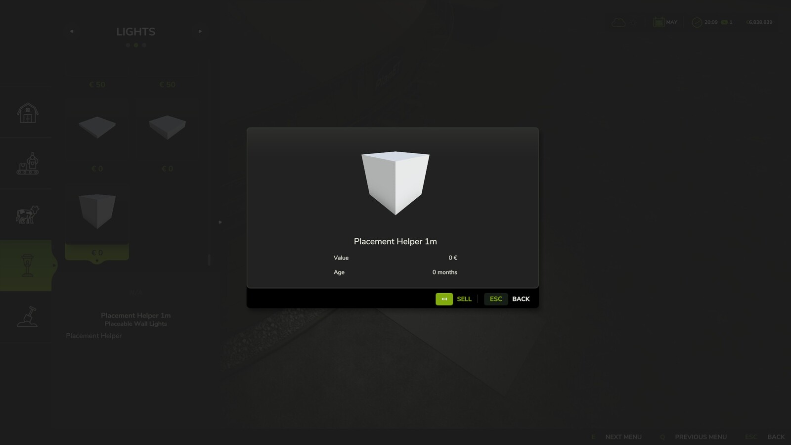 Placeable Wall Lights