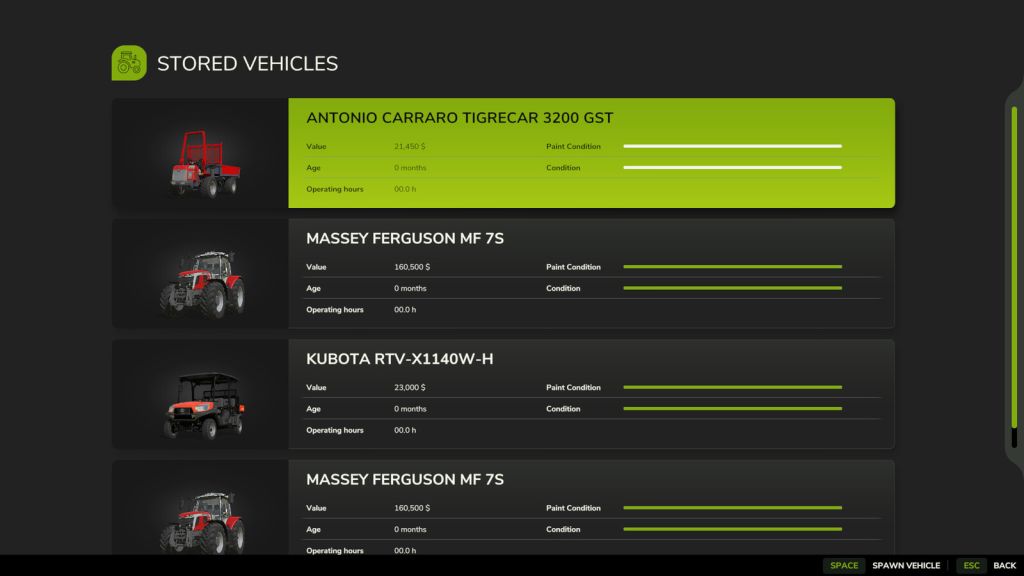 Vehicle Shop Storage