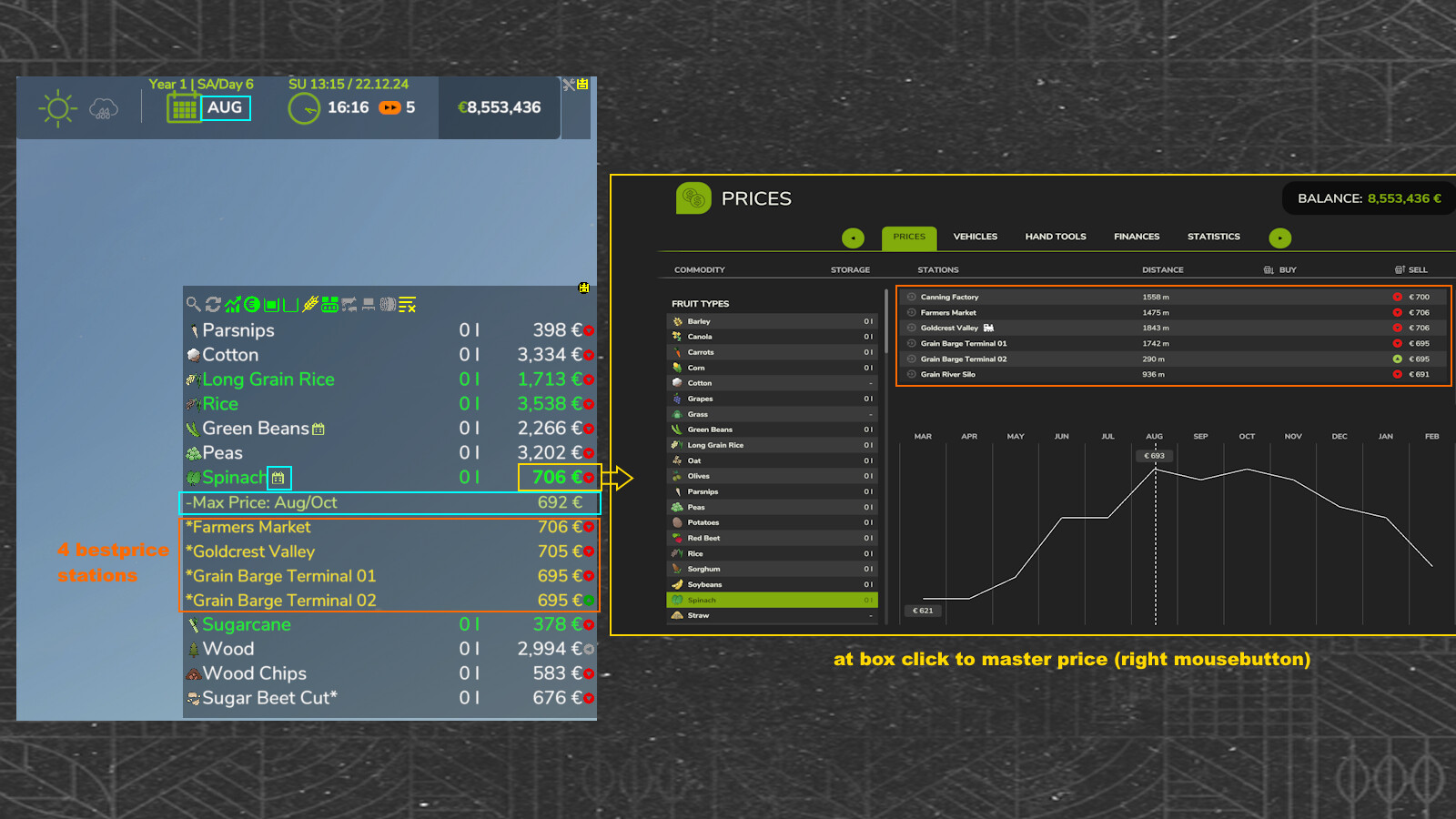 FillTypeAmountPrice Display