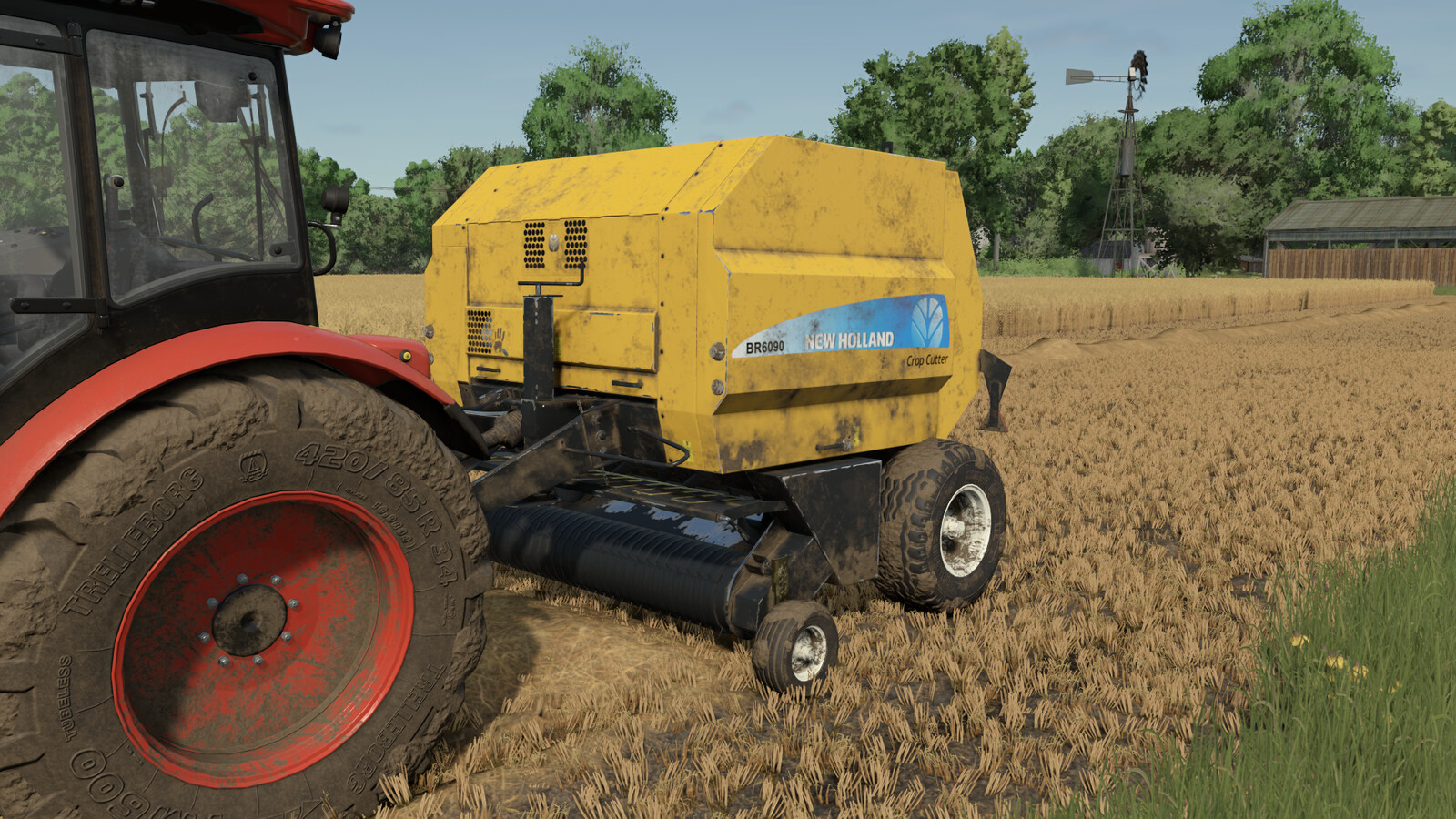 New Holland BR 6090 And Case RB 344