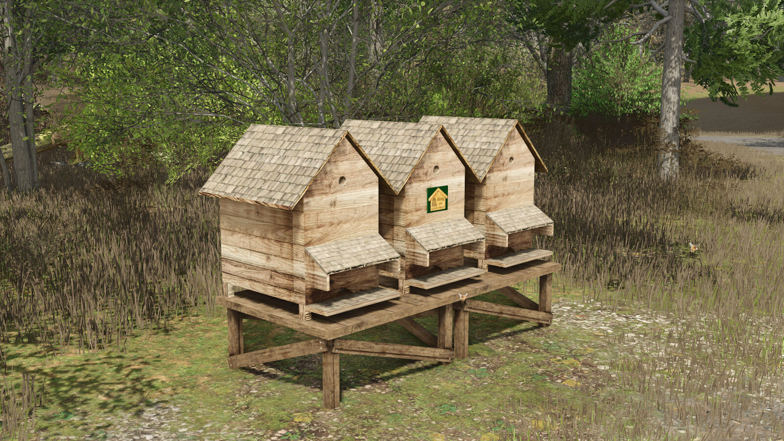 Beehive With 3 Large Frames