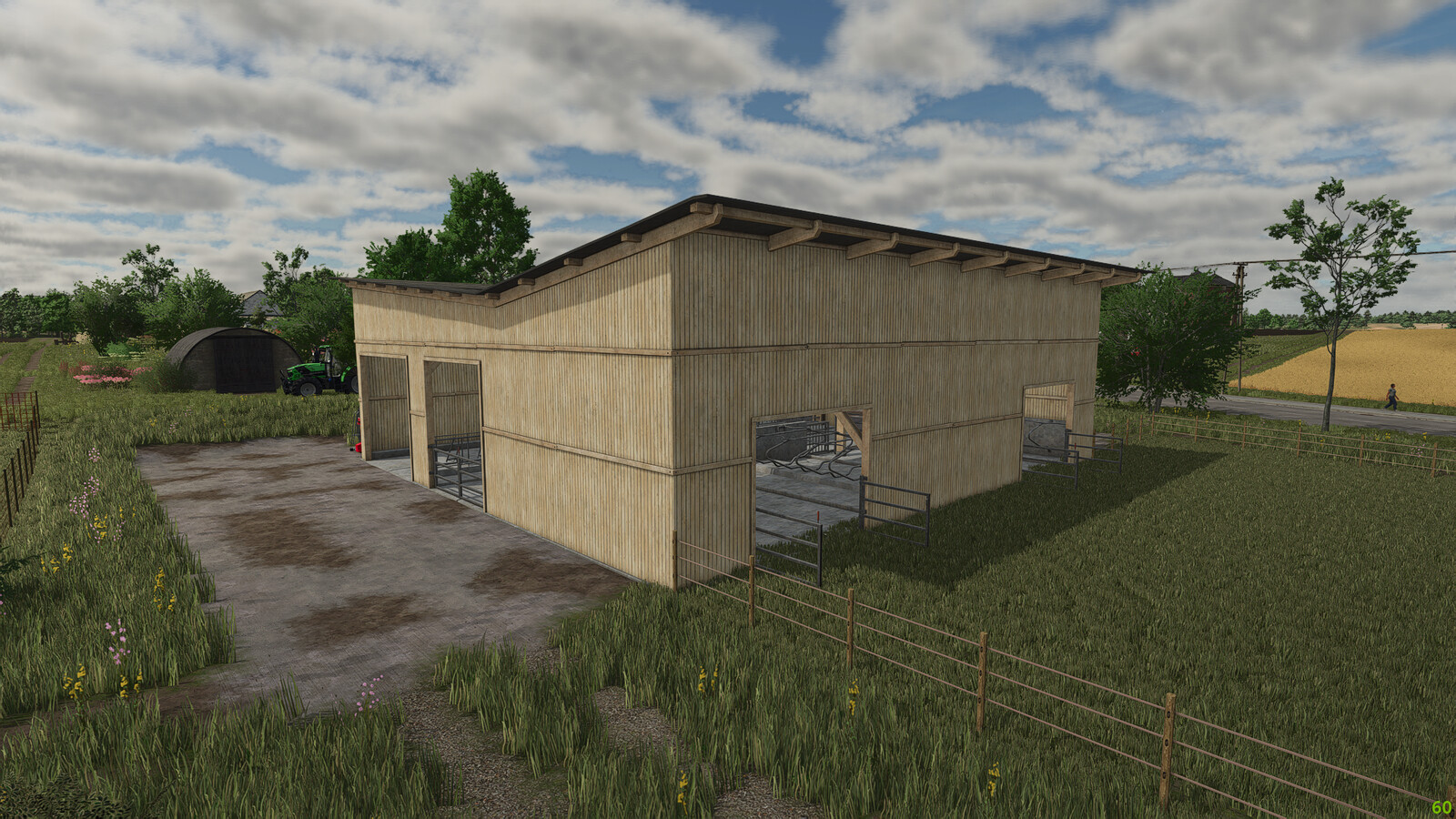 Cow Barn With Slurry And Milk