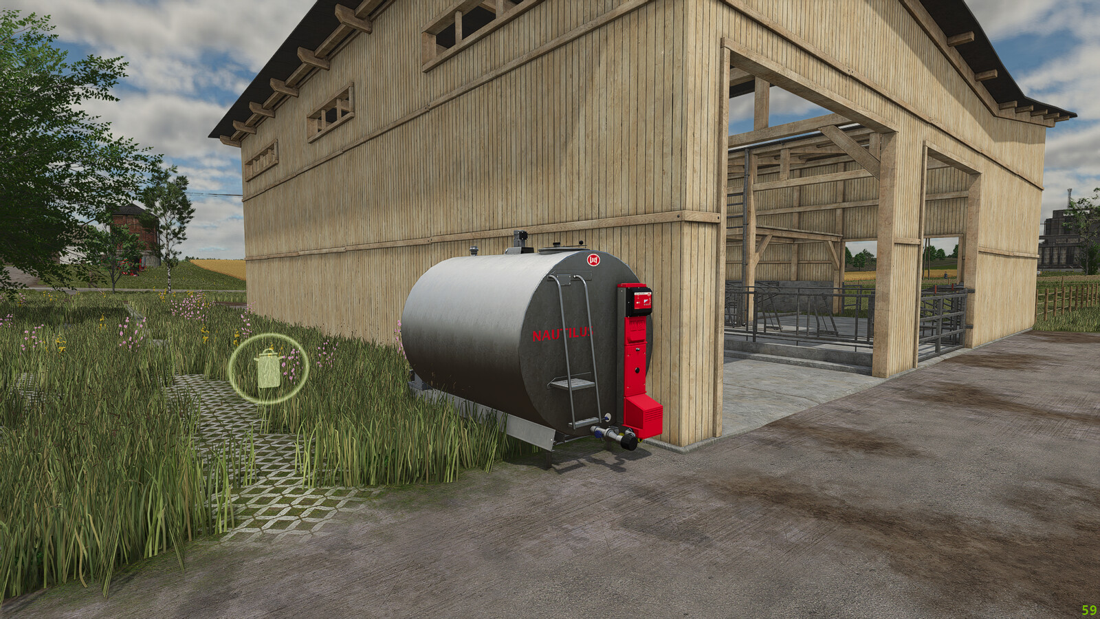 Cow Barn With Slurry And Milk