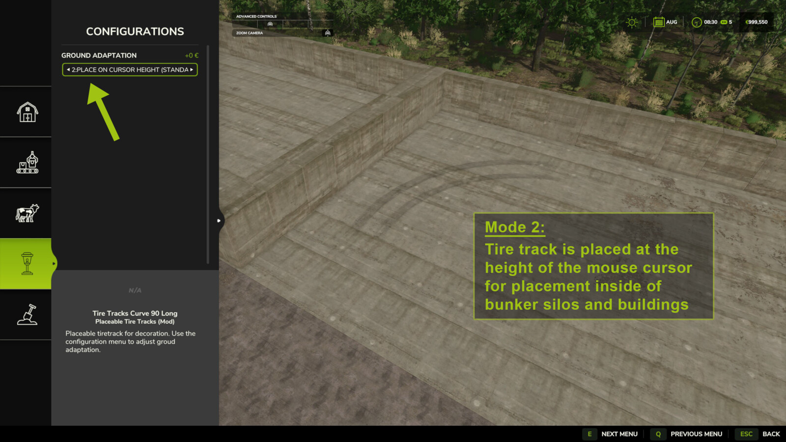 Placeable Tire Tracks