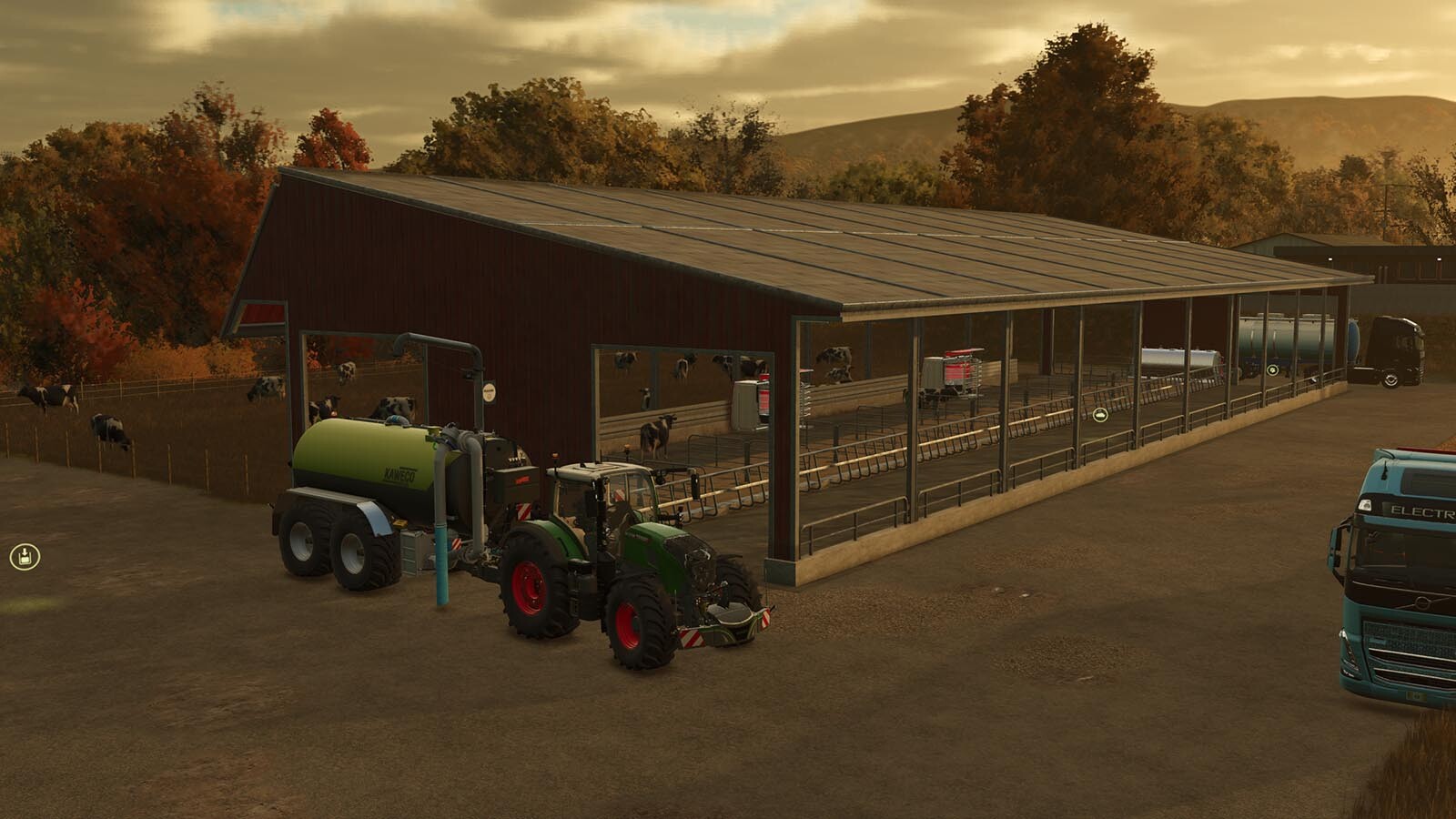 US Cow Barn With Milk