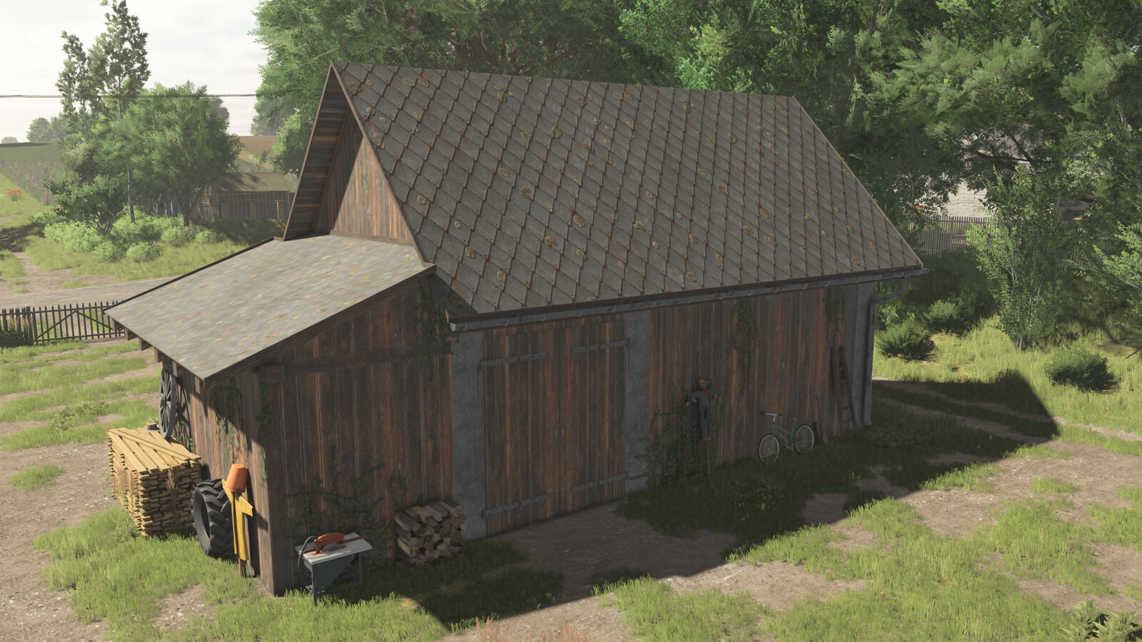 Pigsty With A Barn