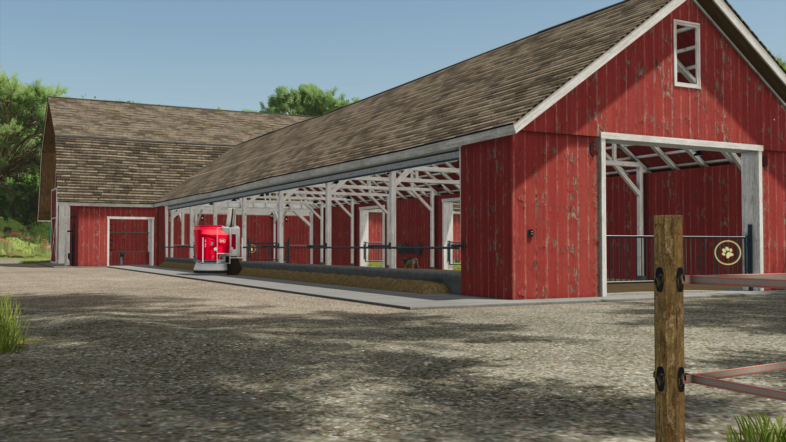 US Cow Barn With Vector