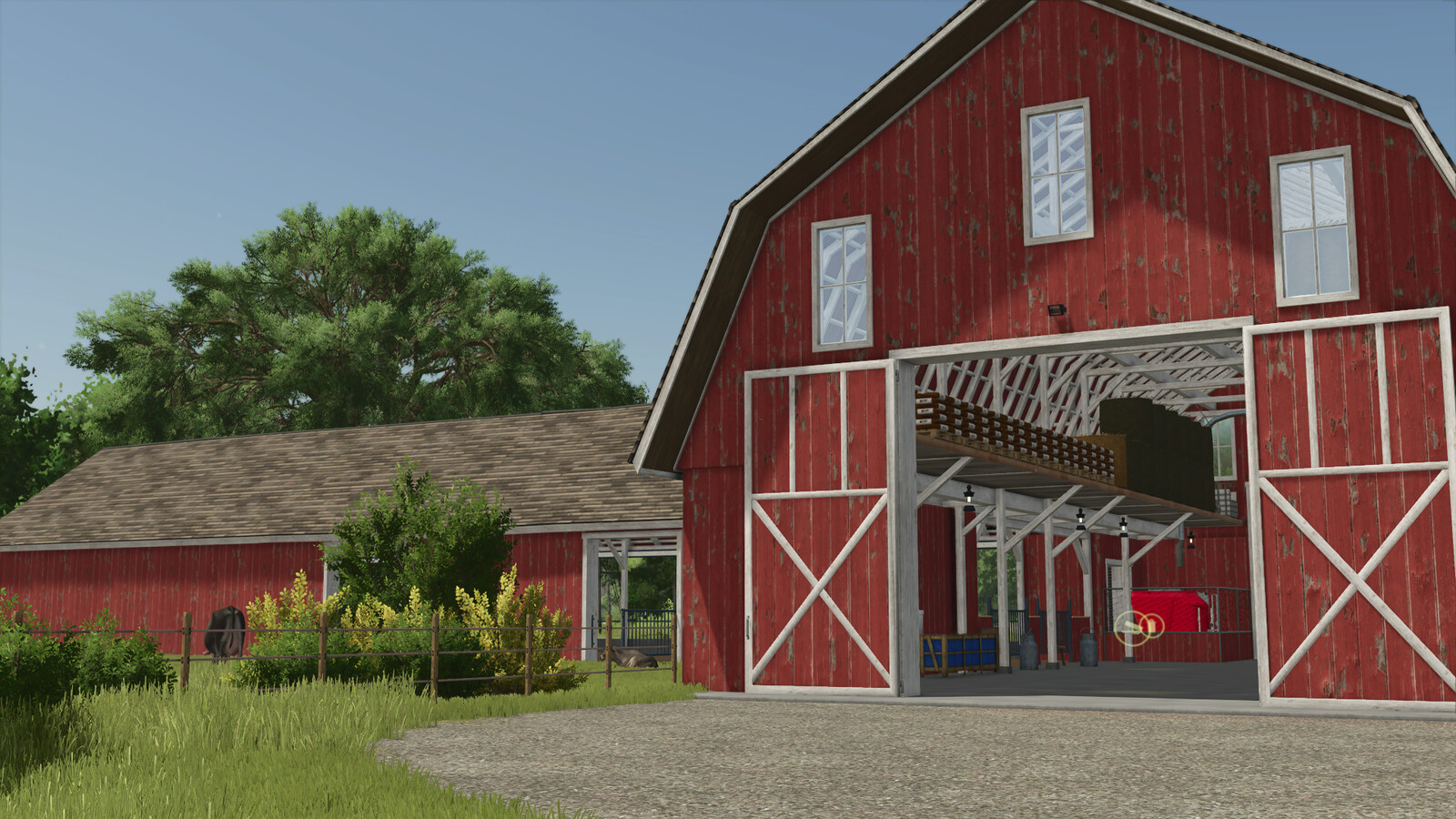 US Cow Barn With Vector