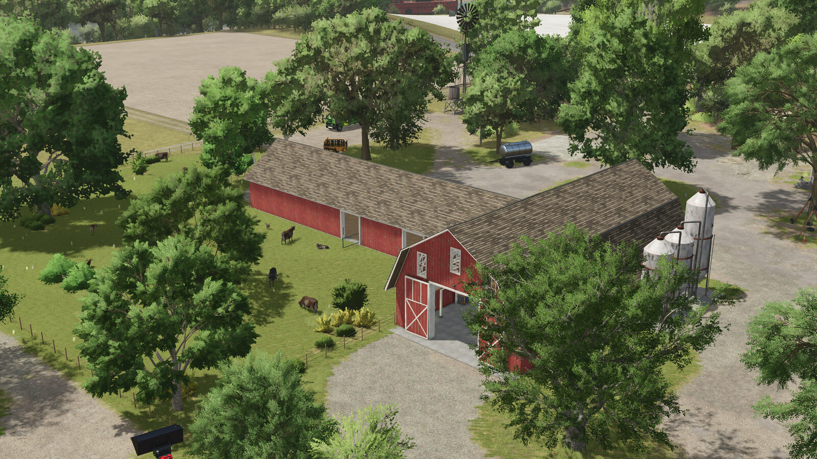 US Cow Barn With Vector