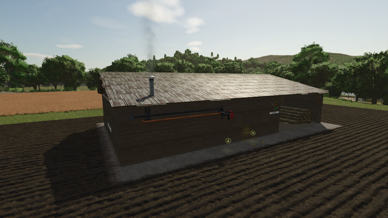 Carpenter Old Pallets And Bale Storage