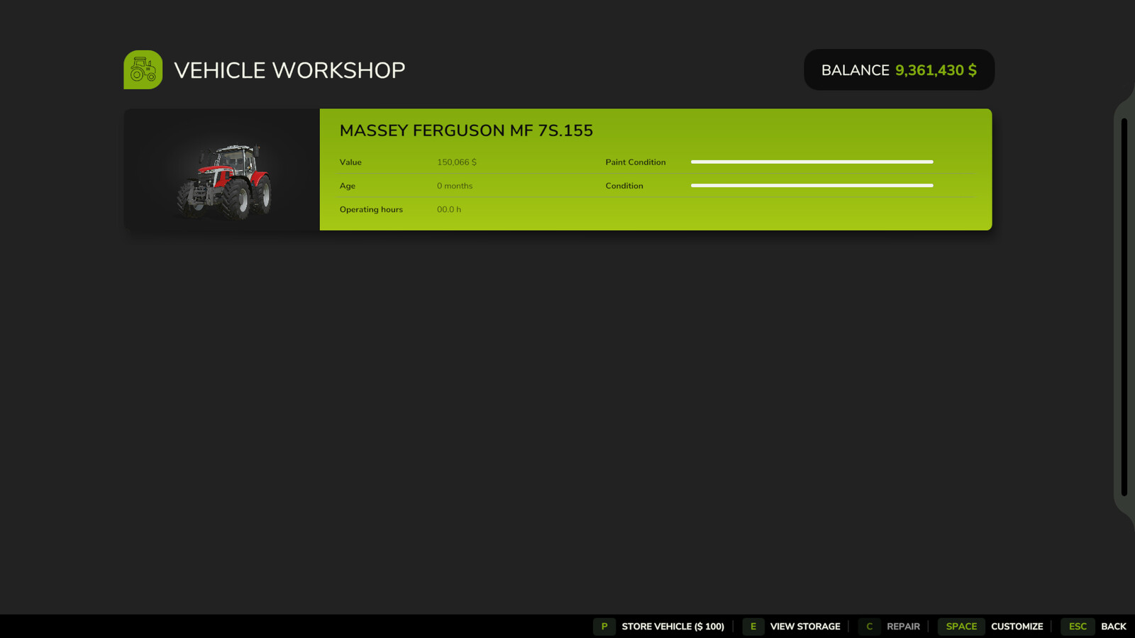 Vehicle Shop Storage