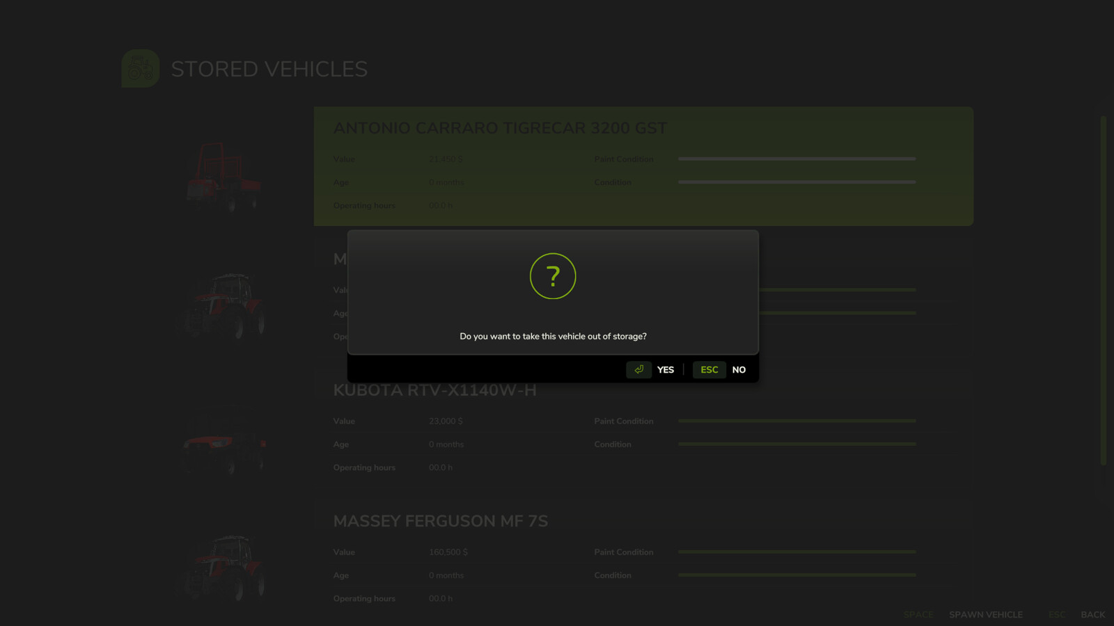 Vehicle Shop Storage