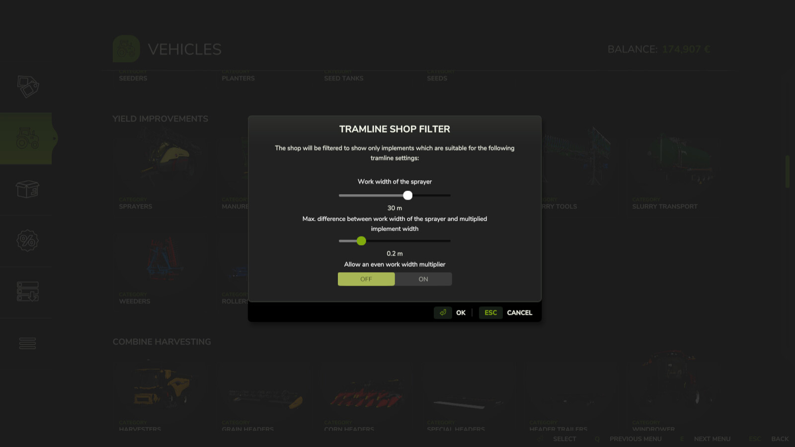 Tramline Shop Filter