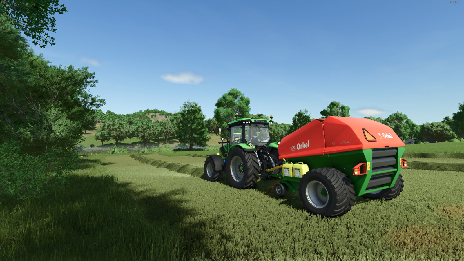 Orkel GP1260, New Holland Roll Baler 125 And Case IH RB 544