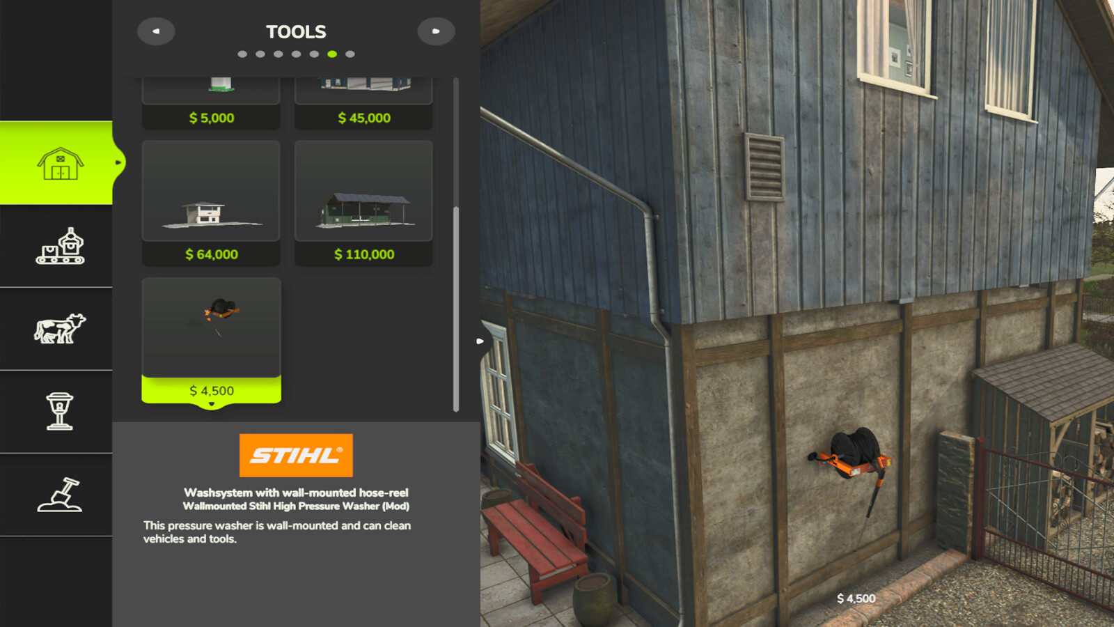 Wallmounted Stihl High Pressure Washer