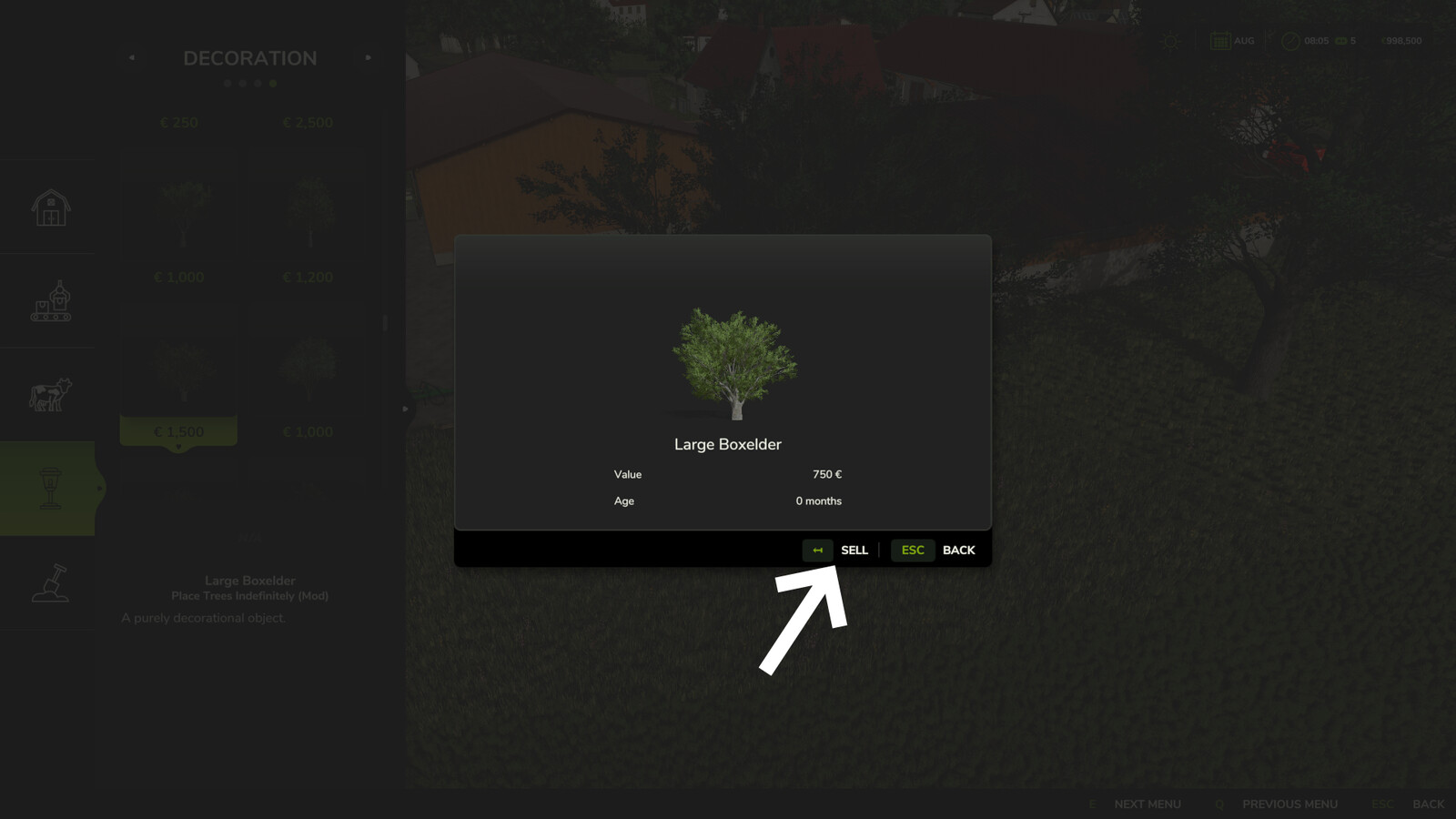 Place Decotrees Indefinitely