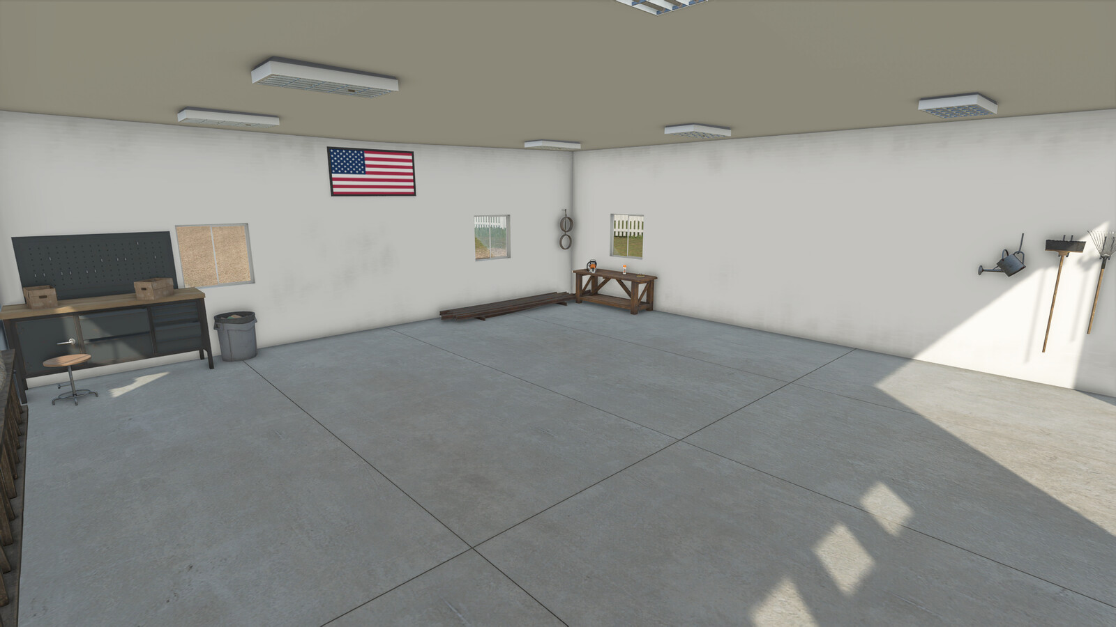 Garage With Tool Table