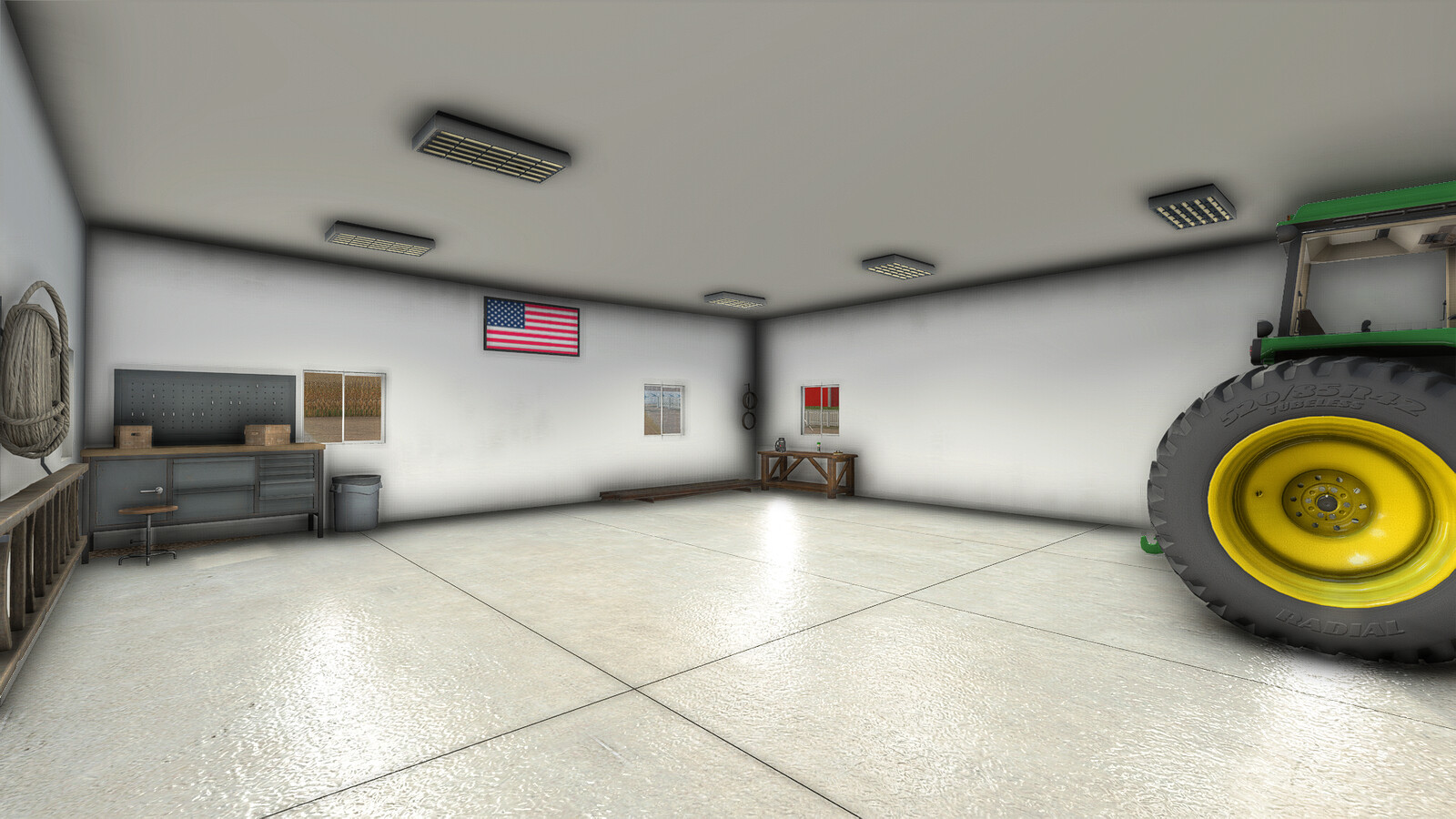 Garage With Tool Table