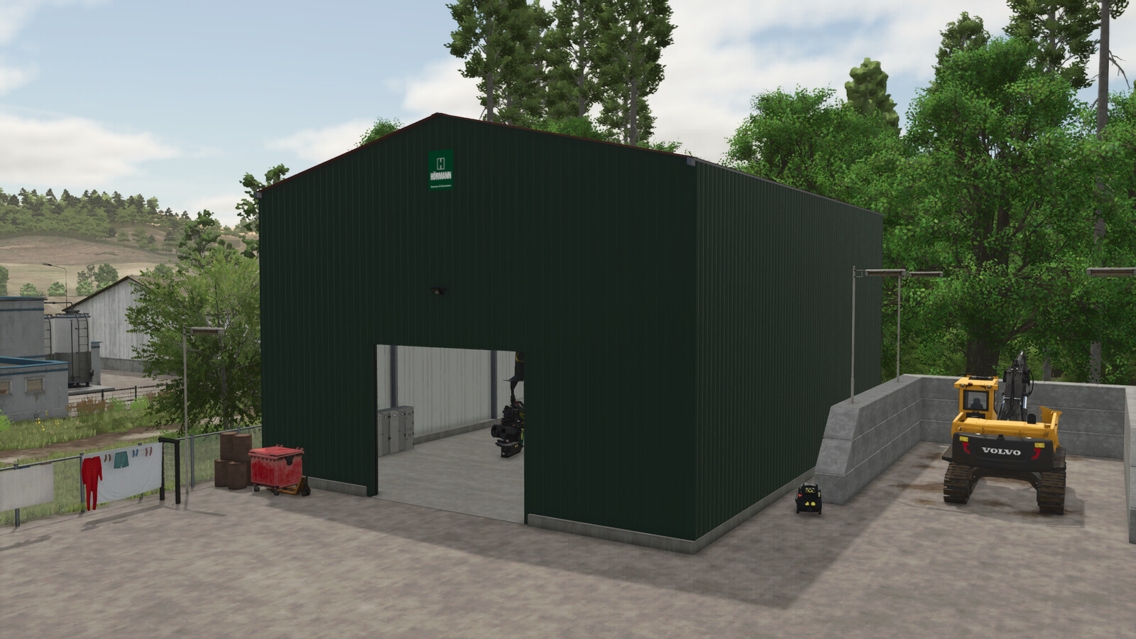 Forestry Machinery Hall With Workshop