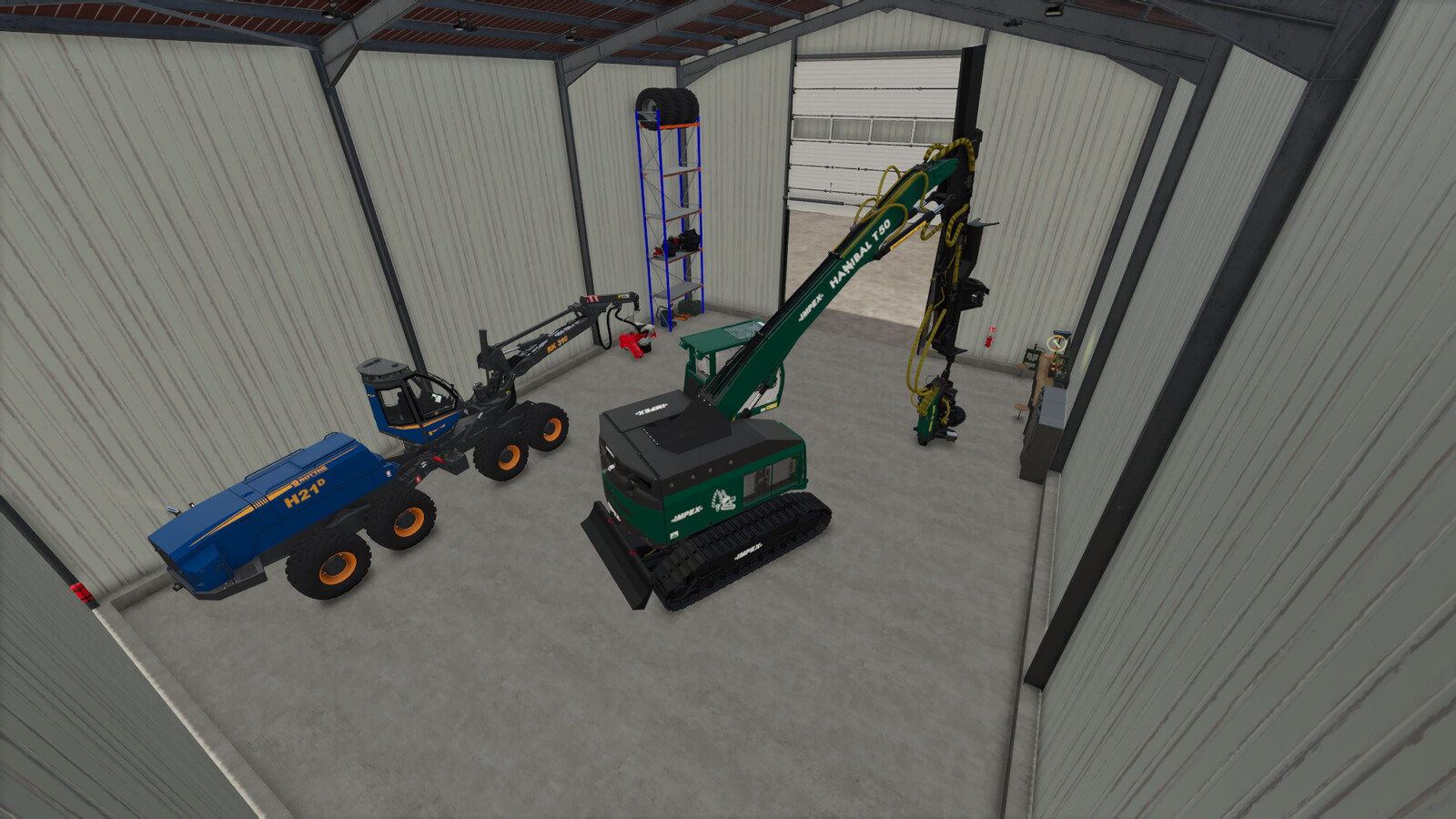 Forestry Machinery Hall With Workshop