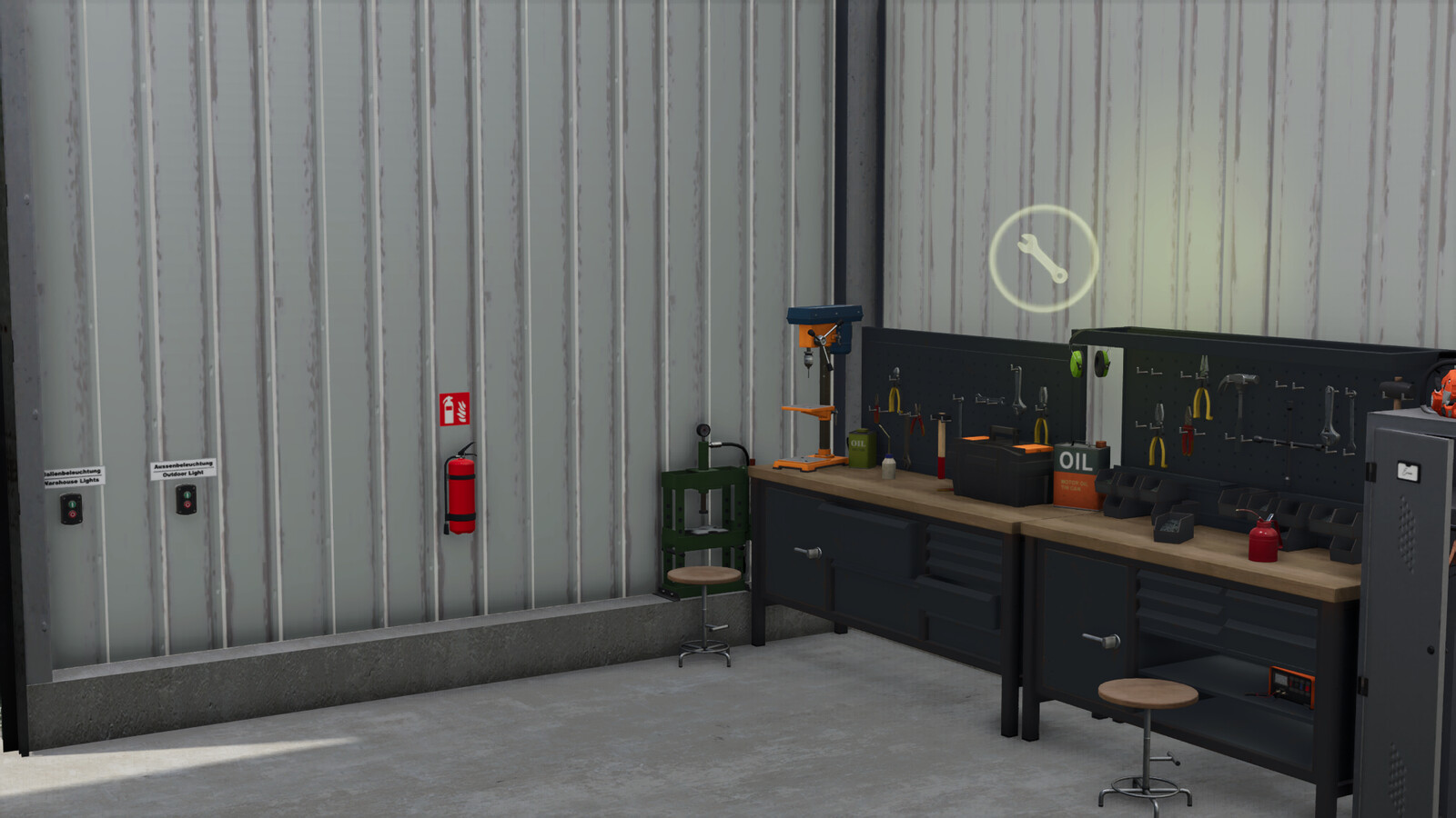 Forestry Machinery Hall With Workshop