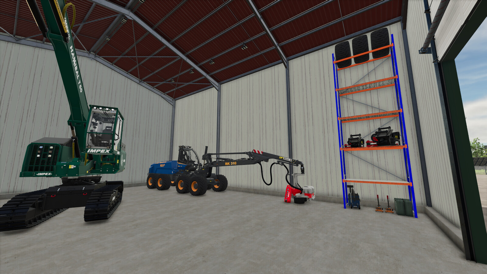 Forestry Machinery Hall With Workshop