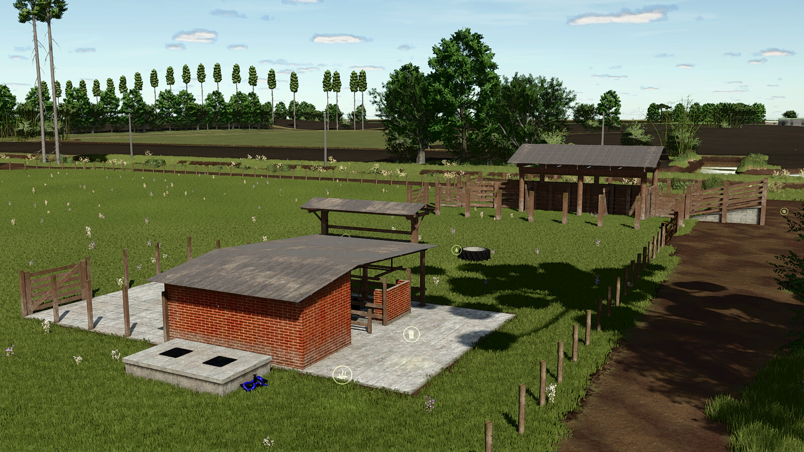 Cow Pasture With Milking Barn