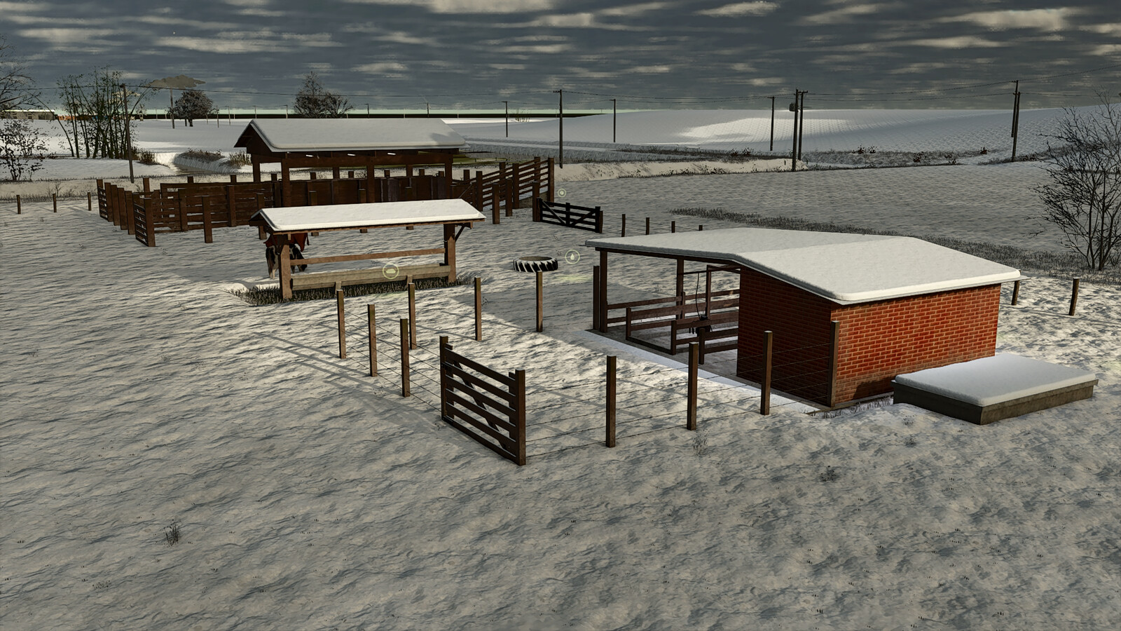 Cow Pasture With Milking Barn