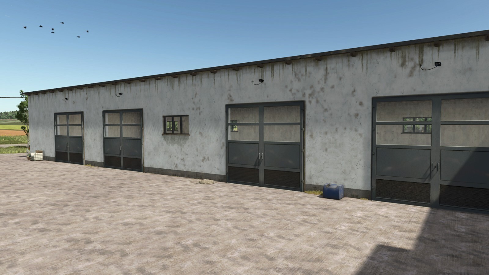 Large U-Shaped Garage