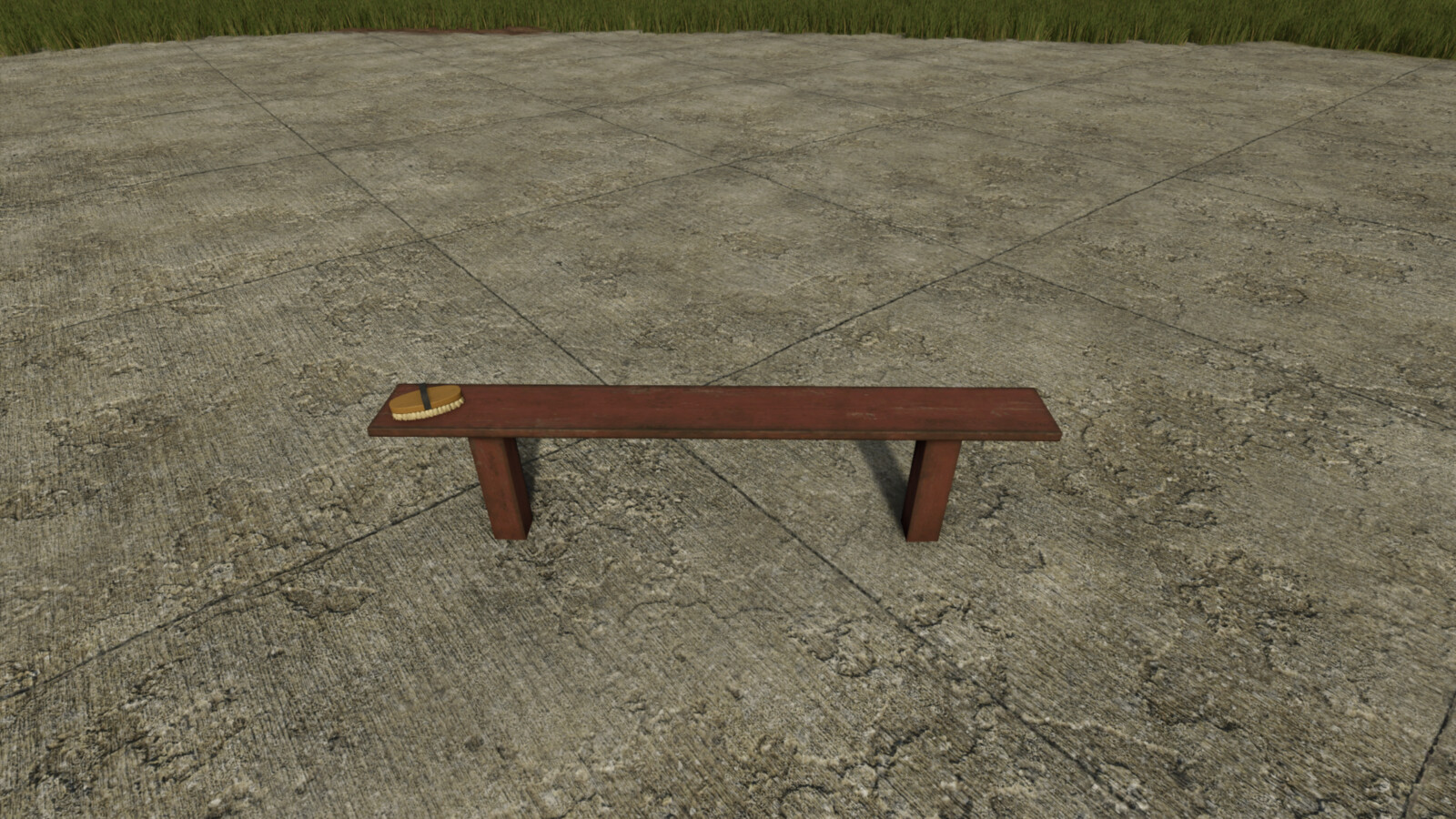 Bench With Horse Brush Holder