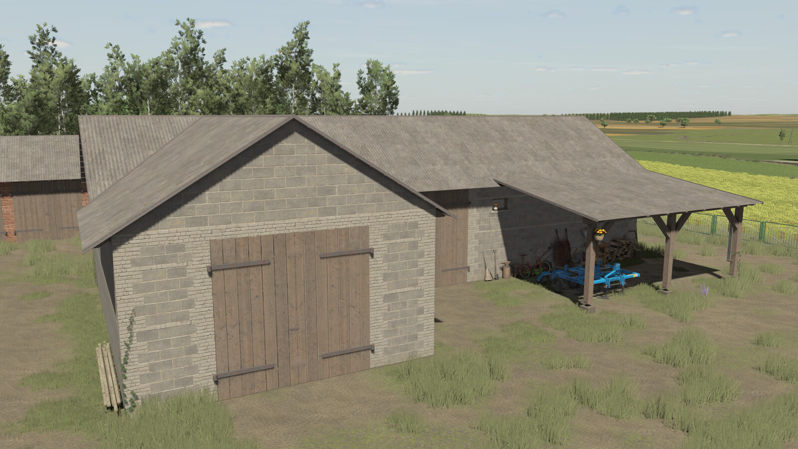 Concrete Block Garage