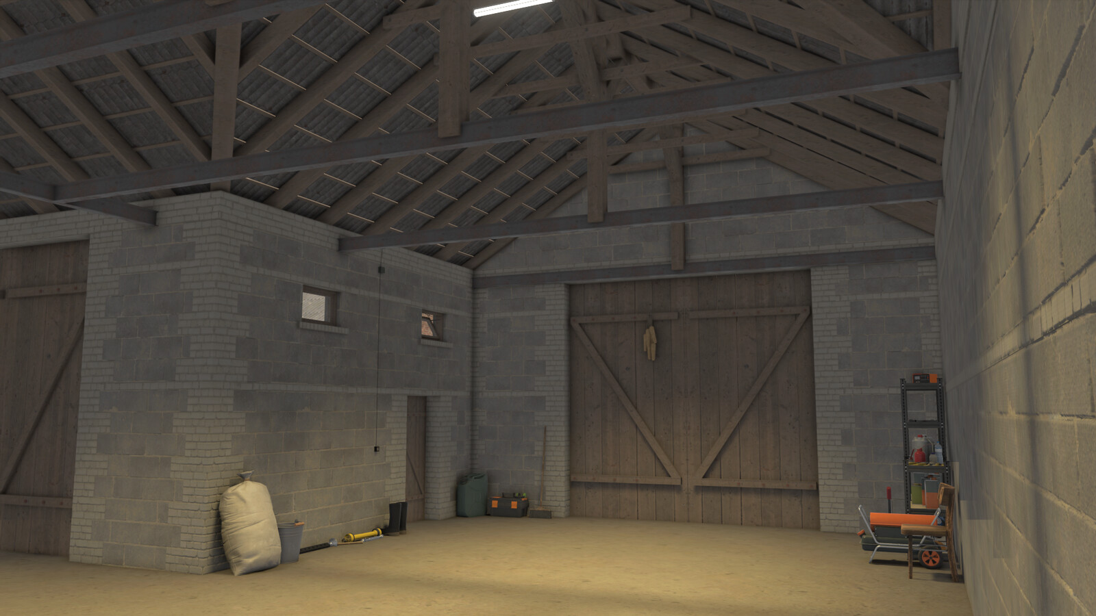 Concrete Block Garage