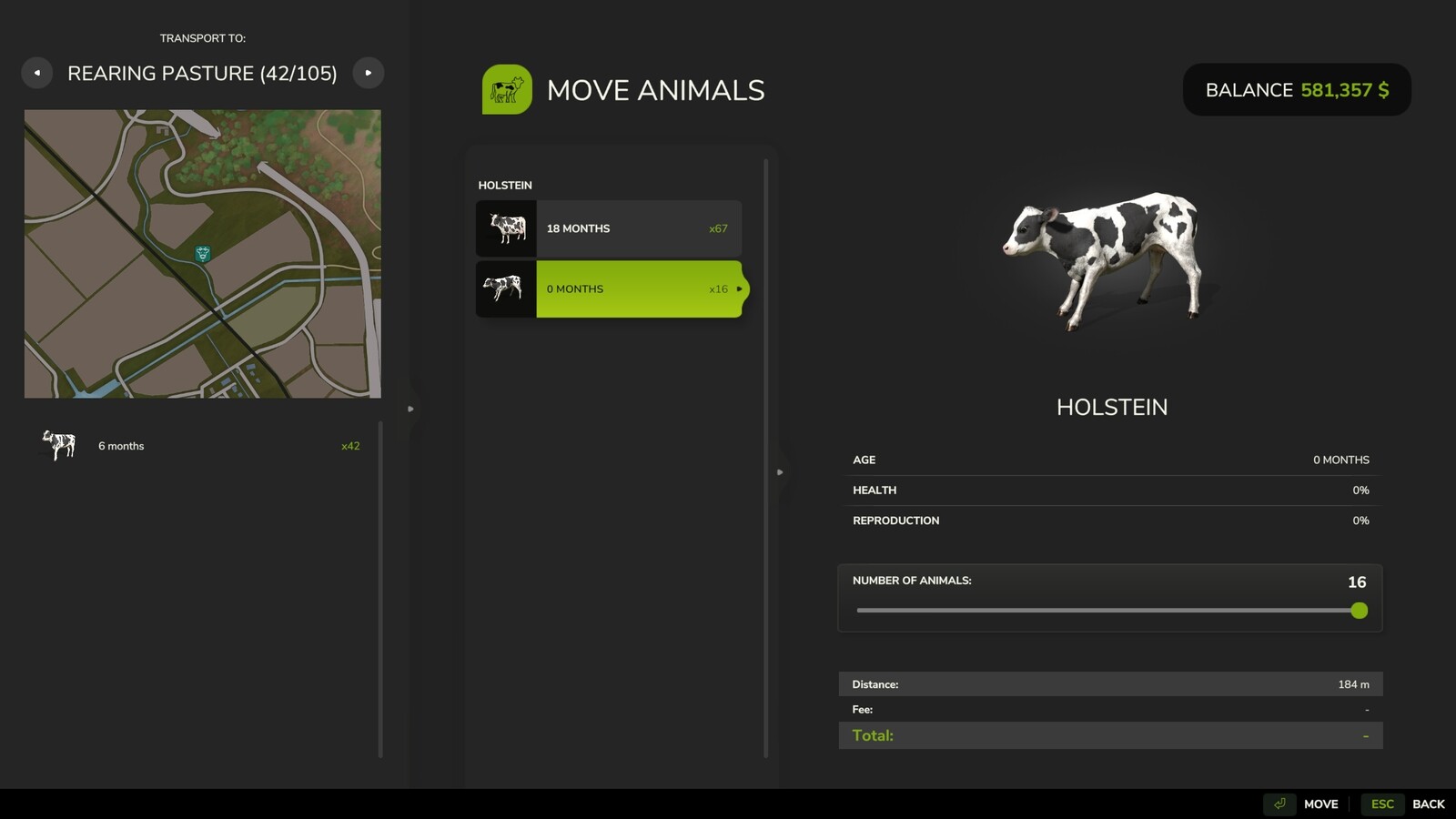 Move Husbandry Animals