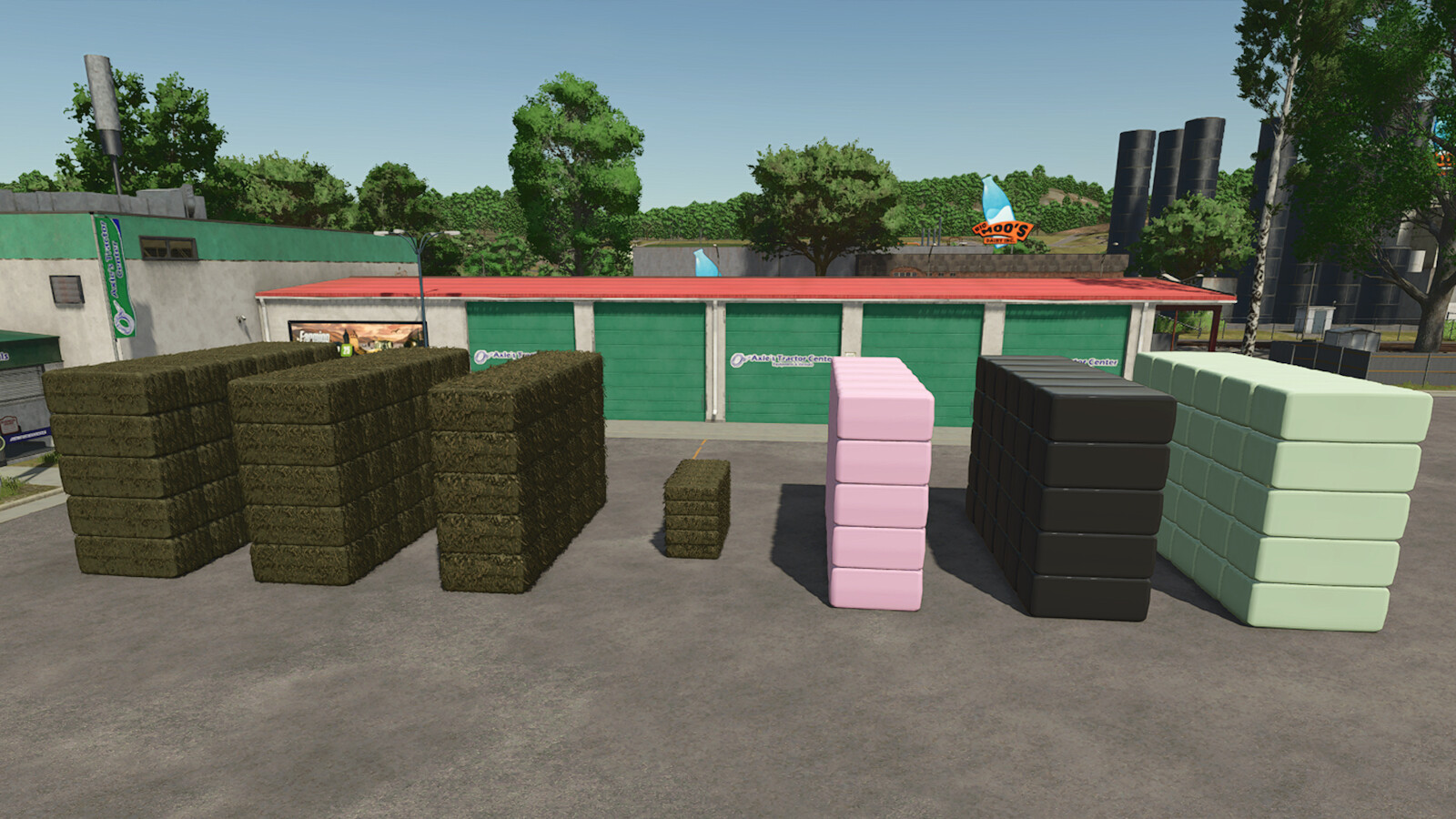 Large Stack Of Bales