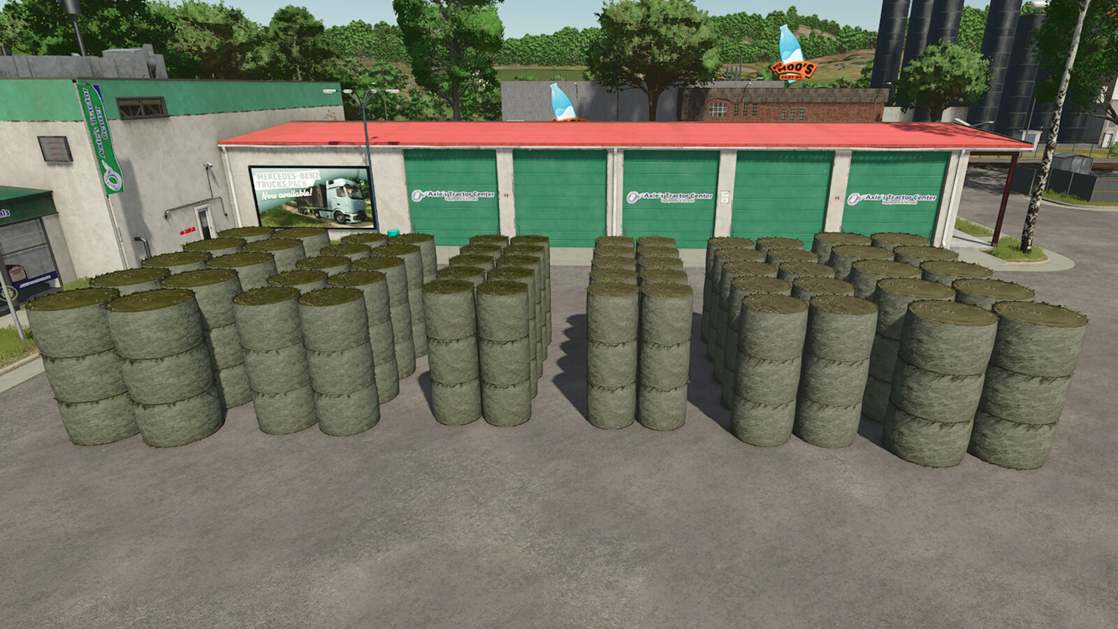 Large Stack Of Bales