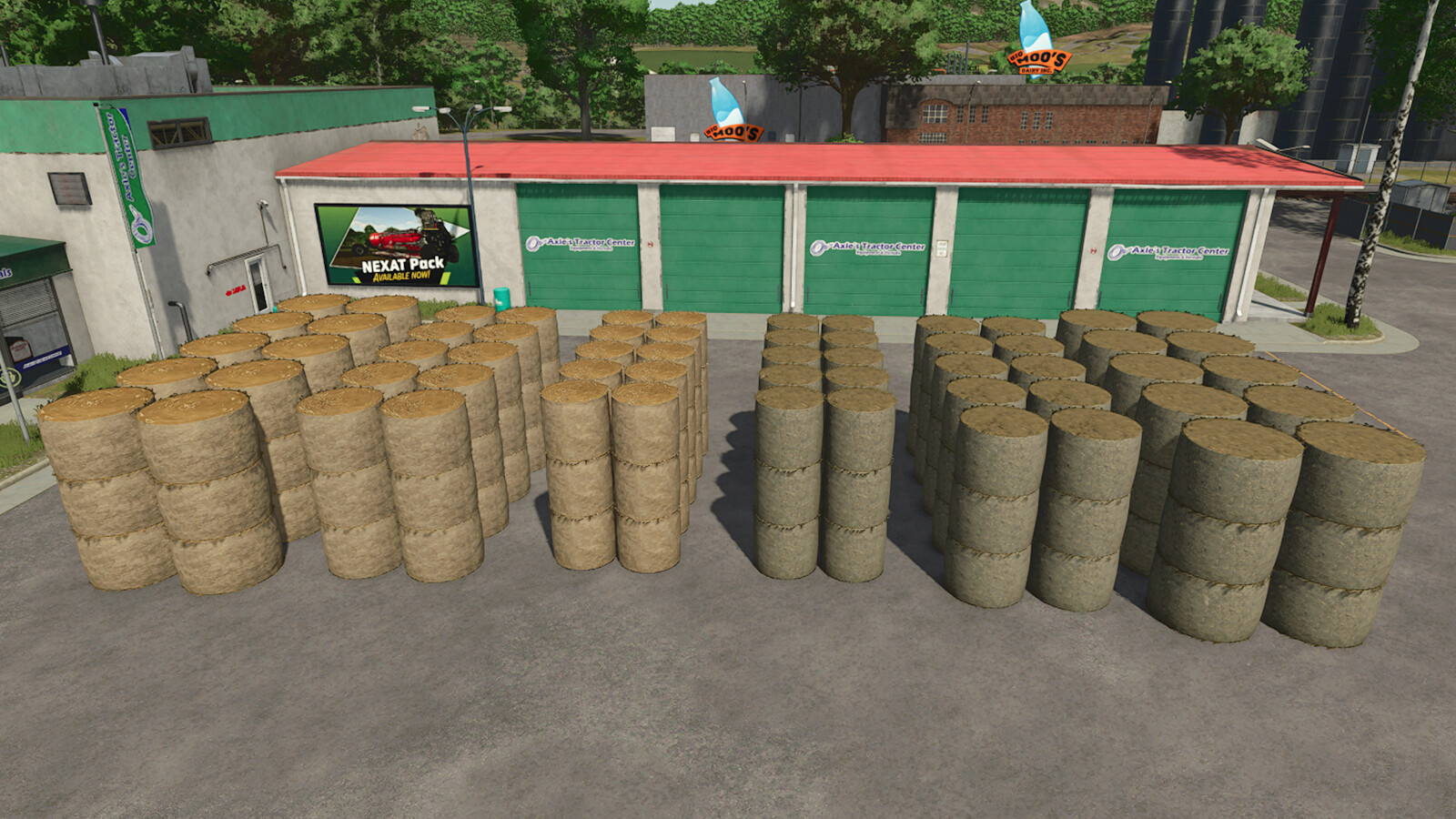 Large Stack Of Bales