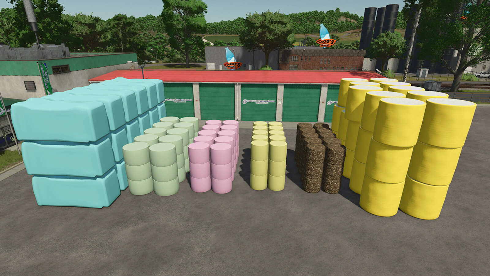 Large Stack Of Bales