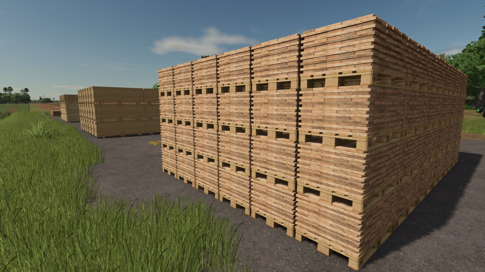 Storage For Pallets Of Boards, Planks, And Wooden Beams.