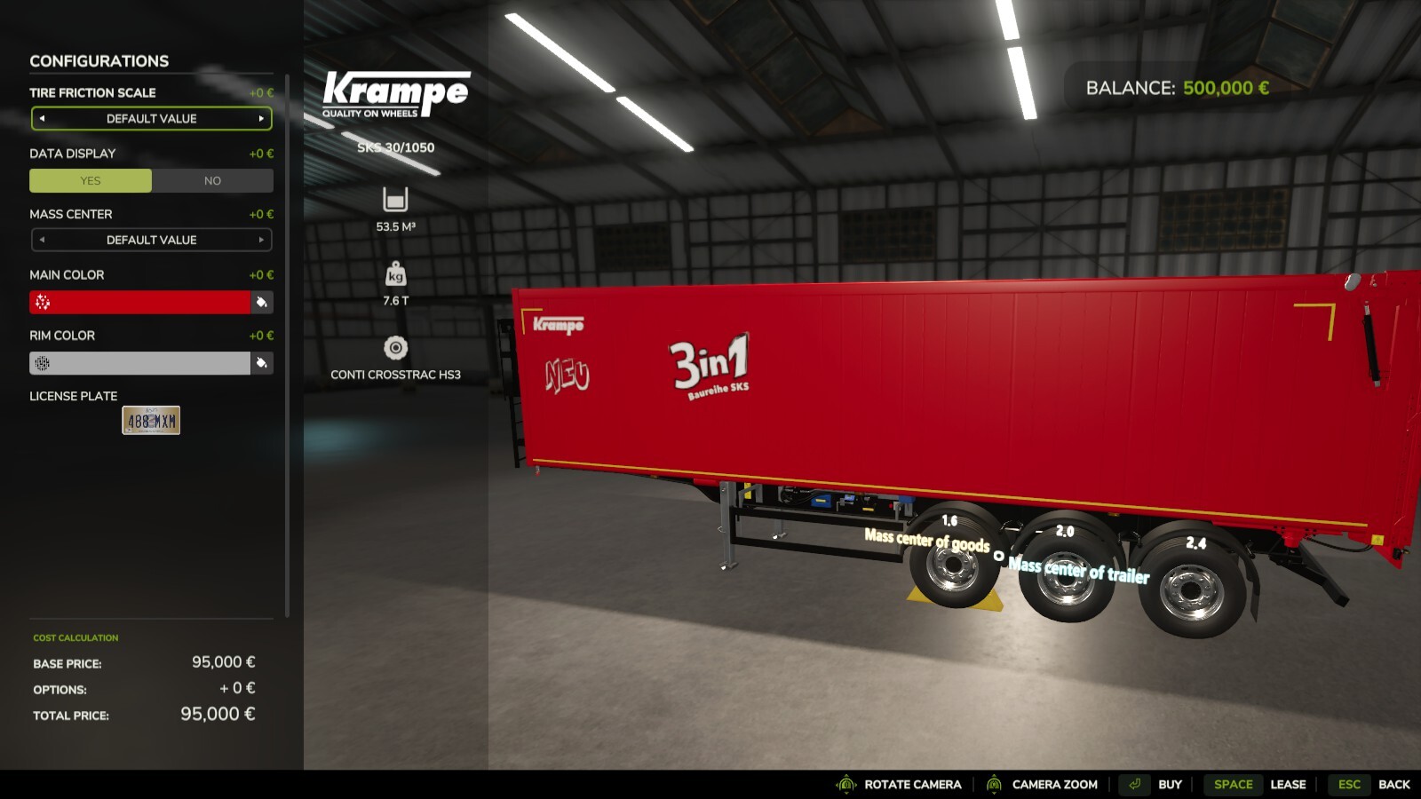 Vanilla Semitrailer Adjustment