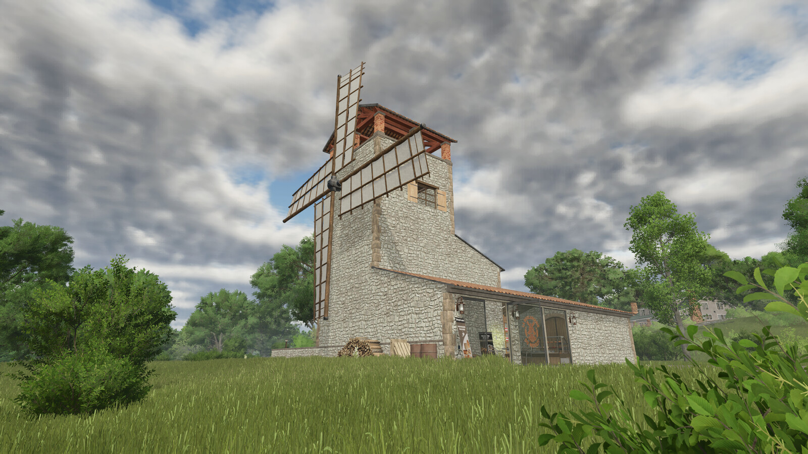 Windmill And Its Bakery
