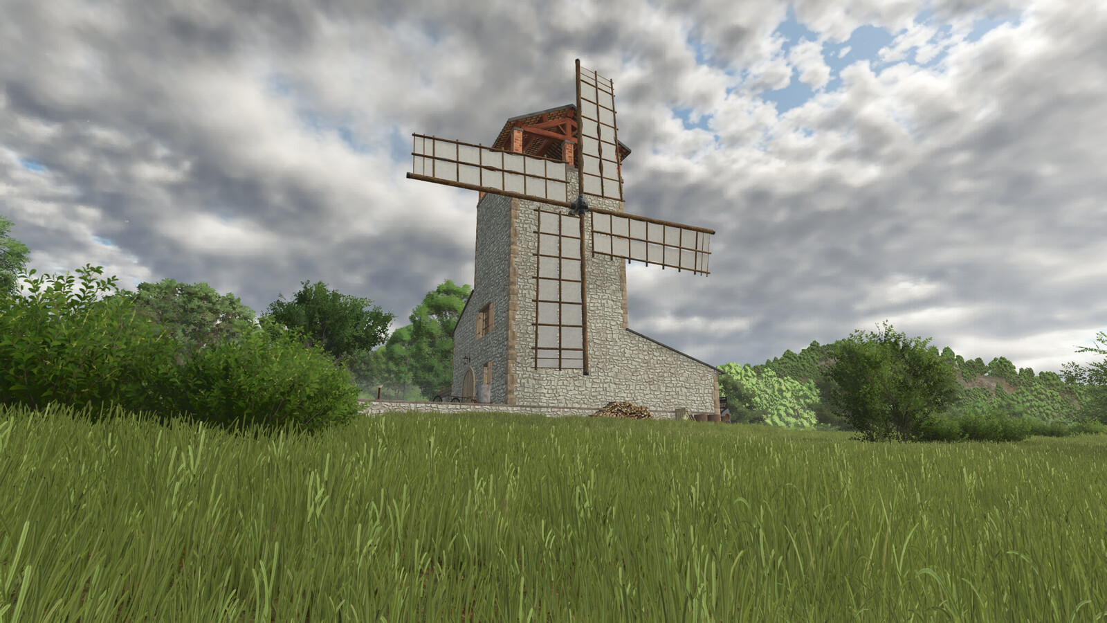 Windmill And Its Bakery