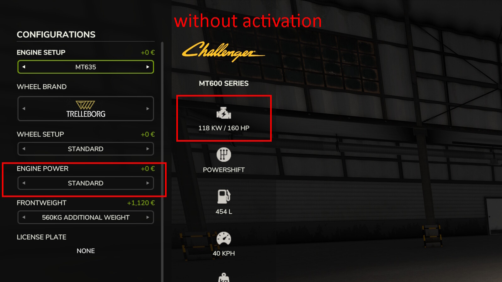 Adjustable Engine Power